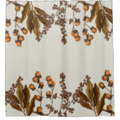 秋の秋水彩葉葉 シャワーカーテン (正面)