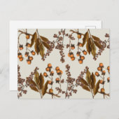 秋の秋水彩葉葉 シーズンポストカード (正面/裏面)