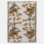 秋の秋水彩葉葉 スローブランケット (正面縦)