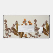 秋の秋水彩葉葉 デスクマット (キーボード&マウス)