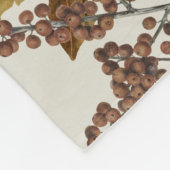 秋の秋水彩葉葉 フリースブランケット (角)