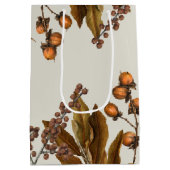 秋の秋水彩葉葉 ミディアムペーパーバッグ (裏面)