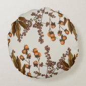 秋の秋水彩葉葉 ラウンドクッション (裏面)