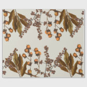 秋の秋水彩葉葉 ラッピングペーパー (フラット)