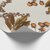 秋の秋水彩葉葉 ラッピングペーパー (角)