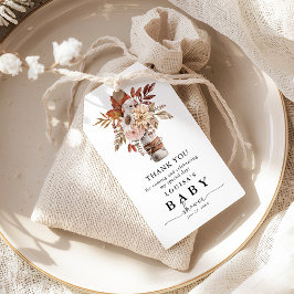 秋の秋水彩開花赤ちゃんシャワーありがとう ギフトタグ