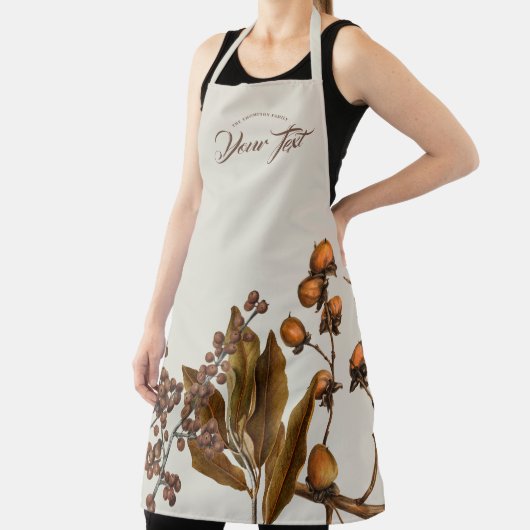 秋の秋水彩離れ葉文字 エプロン (インサイチュ)