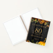 秋の秋素朴なフローラ80年のゲストブック ノートブック (内部)