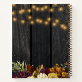 秋の秋素朴なフローラ80年のゲストブック ノートブック (裏面)