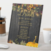 秋の秋素朴な木結婚のデザートの看板 台座サイン (インサイチュ)