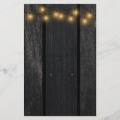 秋の秋素朴な木結婚のメニュー チラシ (裏面)