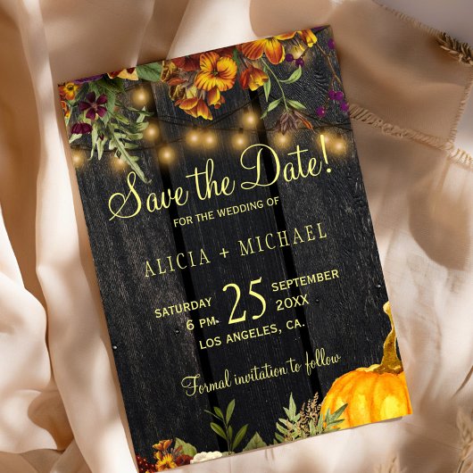 秋の秋素朴な田舎木結婚の木 セーブザデート