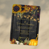 秋の秋素朴な納屋の木のハーベスト結婚ズ 招待状