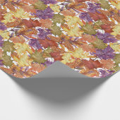 秋の秋素朴シーズン離れツリー ラッピングペーパー (角)