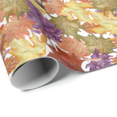 秋の秋素朴シーズン離れツリー ラッピングペーパー (ロールコーナー)