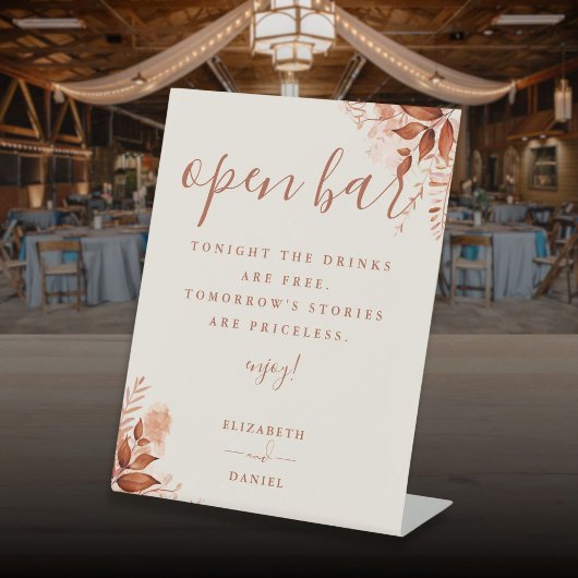 秋の秋素朴フローラオープンバー 台座サイン