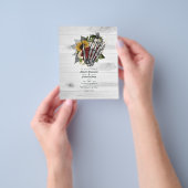 秋の秋素朴フローラゴシック式結婚式の招待 チラシ (手)