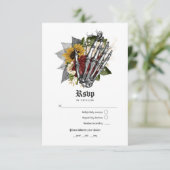 秋の秋素朴フローラゴシック結婚ズ 出欠カード (スタンド正面)