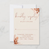 秋の秋素朴フローラテラコッタ結婚ズ 出欠カード (正面)