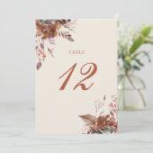 秋の秋素朴フローラテーブル番号 サンキューカード (スタンド正面)