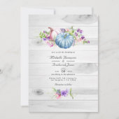 秋の秋素朴フローラ国QRコード結婚ズ 招待状 (正面)