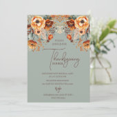 秋の秋素朴フローラ感謝祭ディナー 招待状 (スタンド正面)