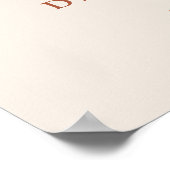 秋の秋素朴フローラ結婚の歓迎サイン ポスター (角)