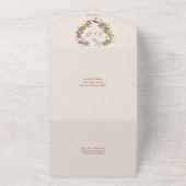 秋の秋素朴フローラ結婚ハート オールインワン招待状 (外側)