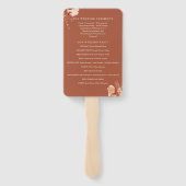 秋の秋素朴フローラ結婚式 プログラム ハンドファン (裏面)