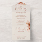 秋の秋素朴フローラ詳細RSVP結婚's オールインワン招待状 (内側)