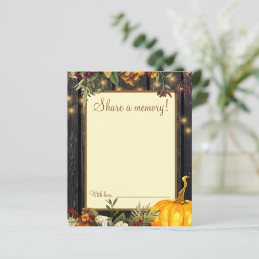 秋の秋素朴80年の誕生日メモリカード (スタンド正面)