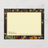 秋の秋素朴80年の誕生日メモリカード ポストカード (裏面)