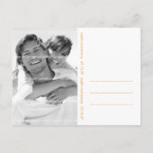 秋の秋結びラブツリー日付写真を保存 案内ポストカード (裏面)