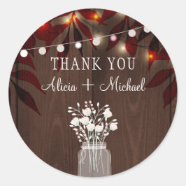 秋の秋結婚のラス感謝していティーパーソナライズされた ラウンドシール