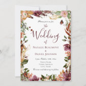 秋の秋結婚フローラ 招待状 (正面)