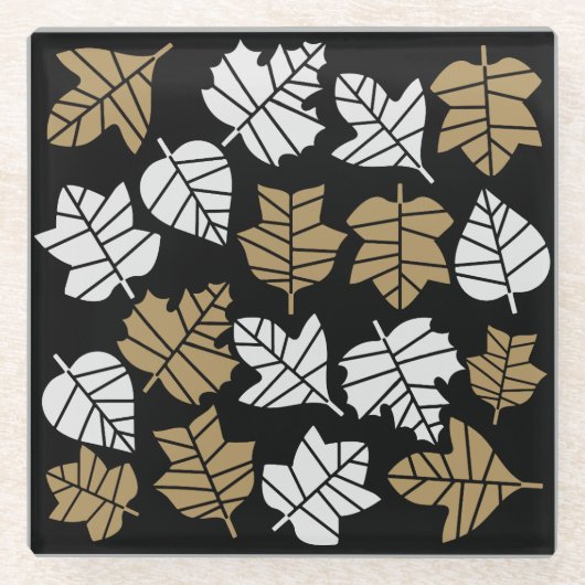 秋の秋自然遷移 ガラスコースター (正面)