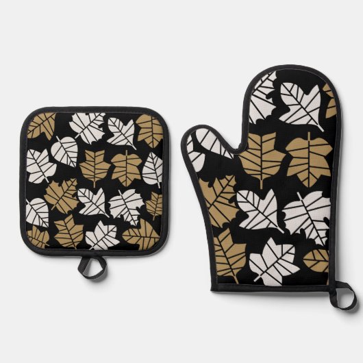 秋の秋自然遷移 鍋つかみ&鍋敷きセット (正面)