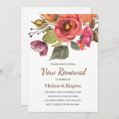 秋の秋花の誓いの更新招待状 招待状 (正面/裏面)