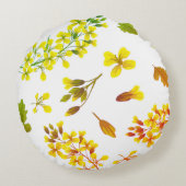 秋の秋花柄ラウンドピロー ラウンドクッション (裏面)