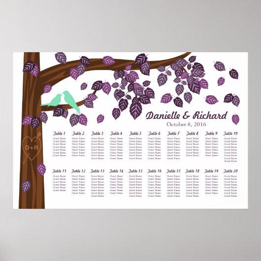 秋の秋葉のカスタム座席表 ポスター (正面)