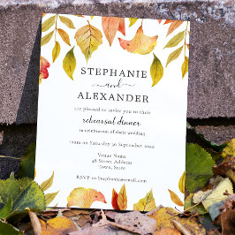 秋の秋葉のリハ結婚ーサルディナー 招待状