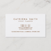 秋の秋葉の名刺代 名刺 (裏面)