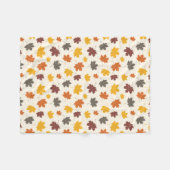 秋の秋葉の フリースブランケット (正面(横))