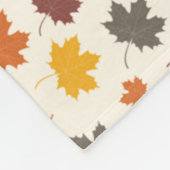 秋の秋葉の フリースブランケット (角)