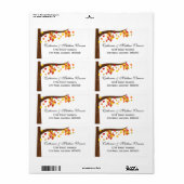 秋の秋葉の ラベル (フルシート)