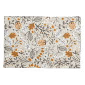 秋の秋葉果実と枝模様 枕カバー (裏面)