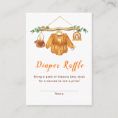 秋の秋衣料品ラインガールベビーシャワー エンクロージャーカード (正面)