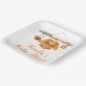 秋の秋衣料品ラインガールベビーシャワー ペーパープレート (傾斜あり)