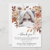 秋の秋開花写真追悼式 サンキューカード (正面)