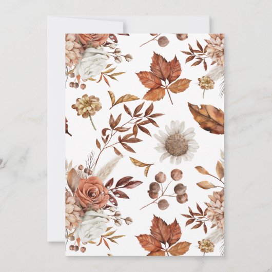 秋の秋開花写真追悼式 サンキューカード (裏面)